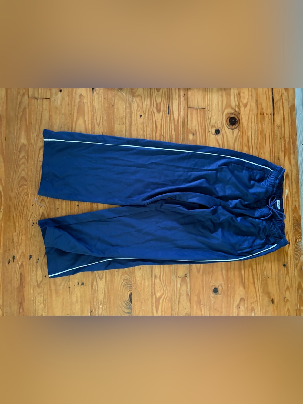 Original Use Navy Track Pants with White Piping
